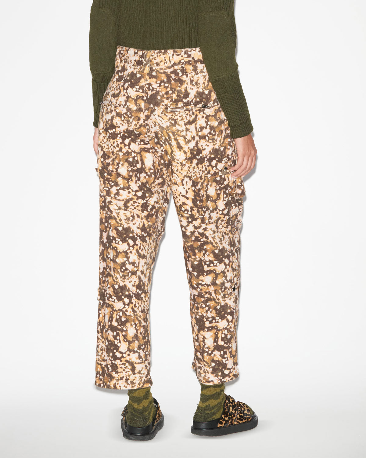 Workwear-inspirierte hose jannick aus einfarbiger baumwolle - Khaki - Woman - 4