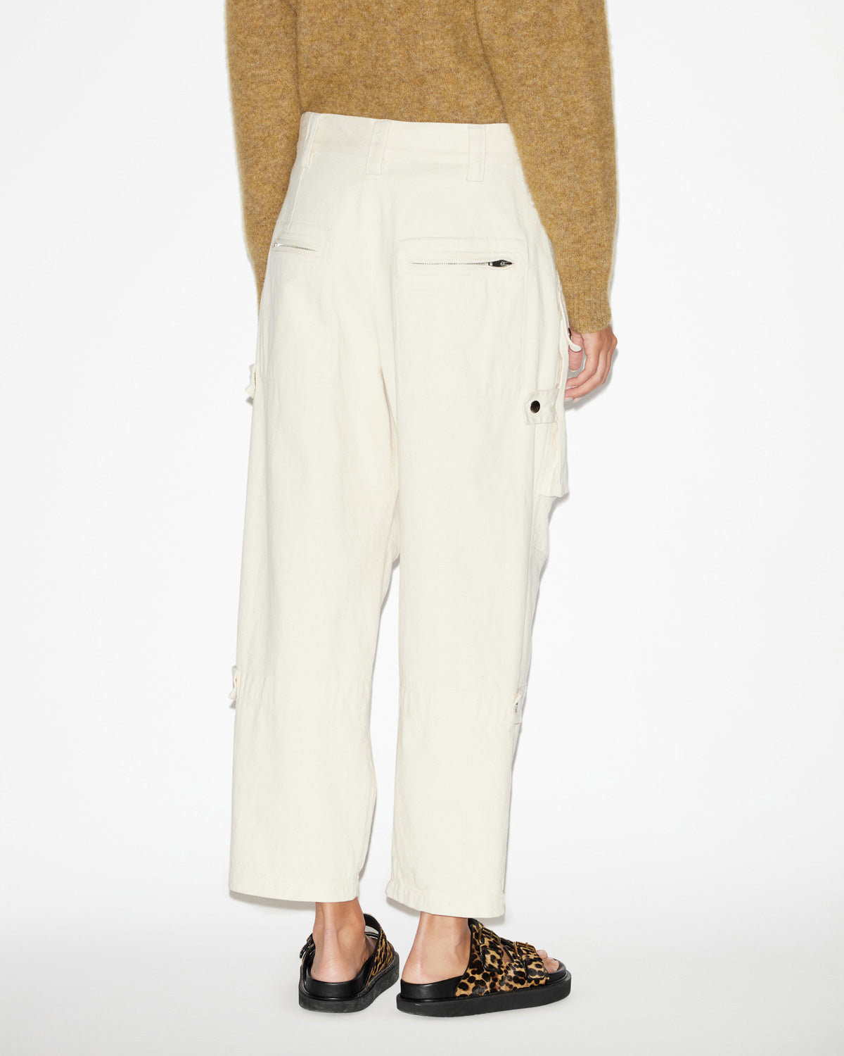 야닉(jannick) 플레인 코튼 워크웨어 인스피레이션 팬츠 - 에크루 - Woman - 4