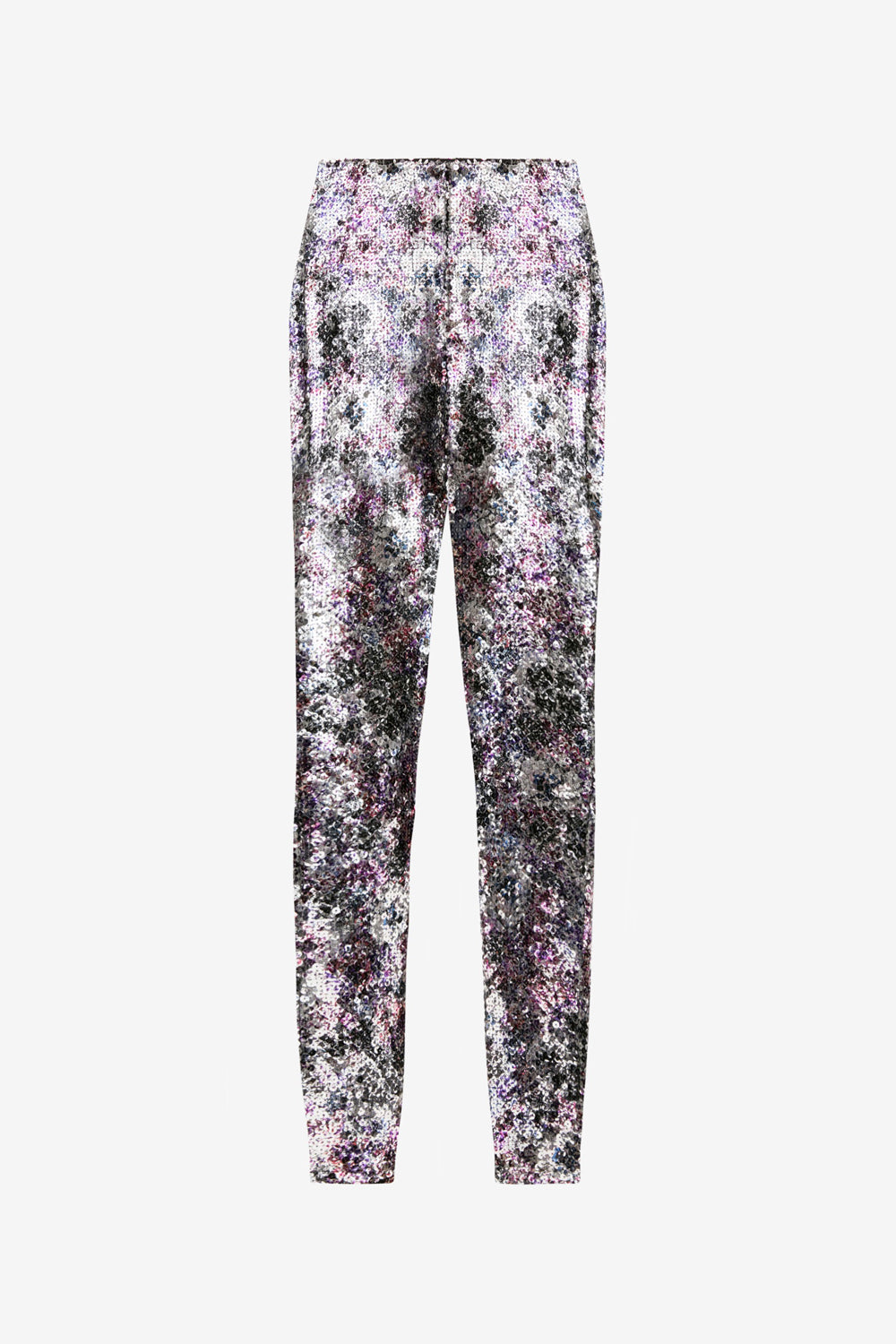 Legging en sequins imprimés bella - Violet-argenté - Woman - 1
