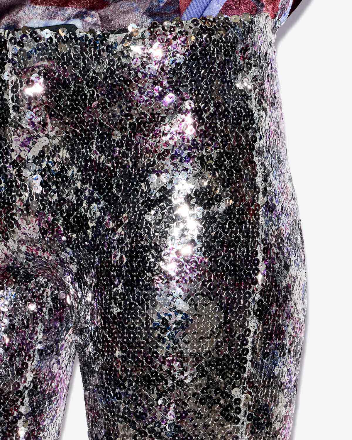Leggings bella mit bedruckten pailletten - Purple-silver - Woman - 2