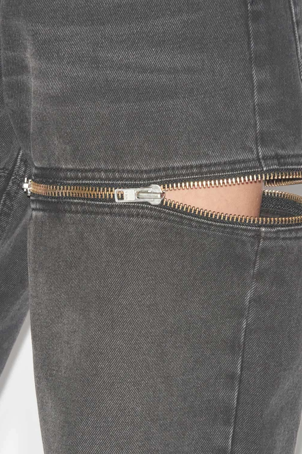 Jean ample en denim avec zips salia - Noir délavé - Woman - 3