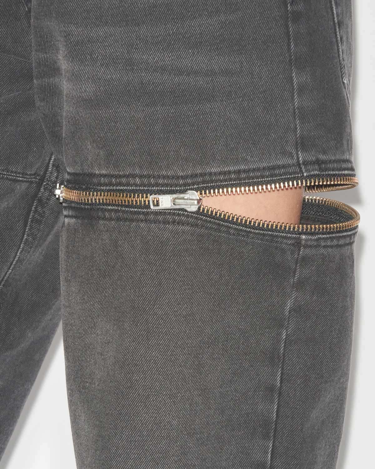 Salia loose fit denim jeans with zippers - Black - Woman - 2