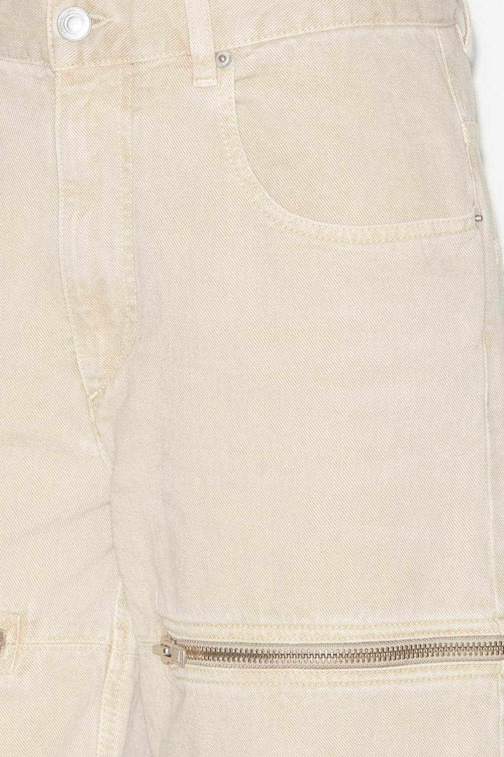 Jean ample en denim avec zips salia - Écru - Woman - 3