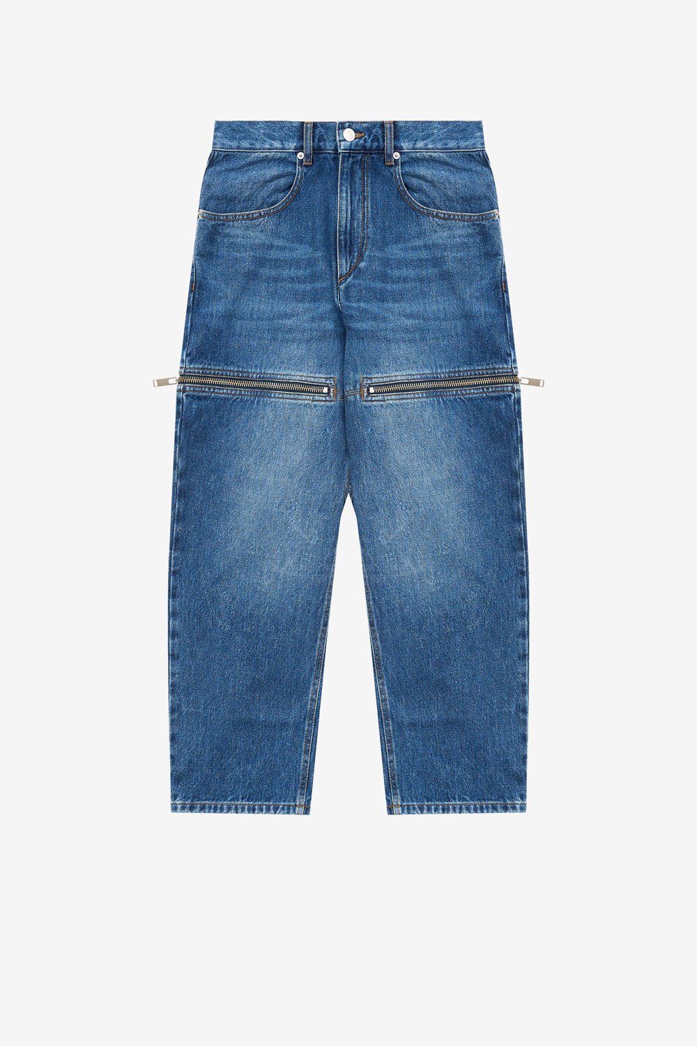 Jean ample en denim avec zips salia - Bleu - Woman - 1