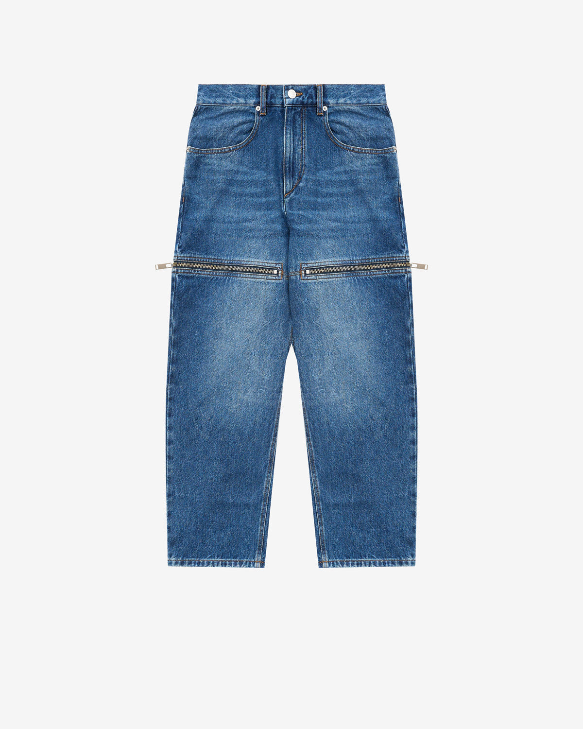 Salia loose fit denim jeans with zippers - Blue - Woman - 5