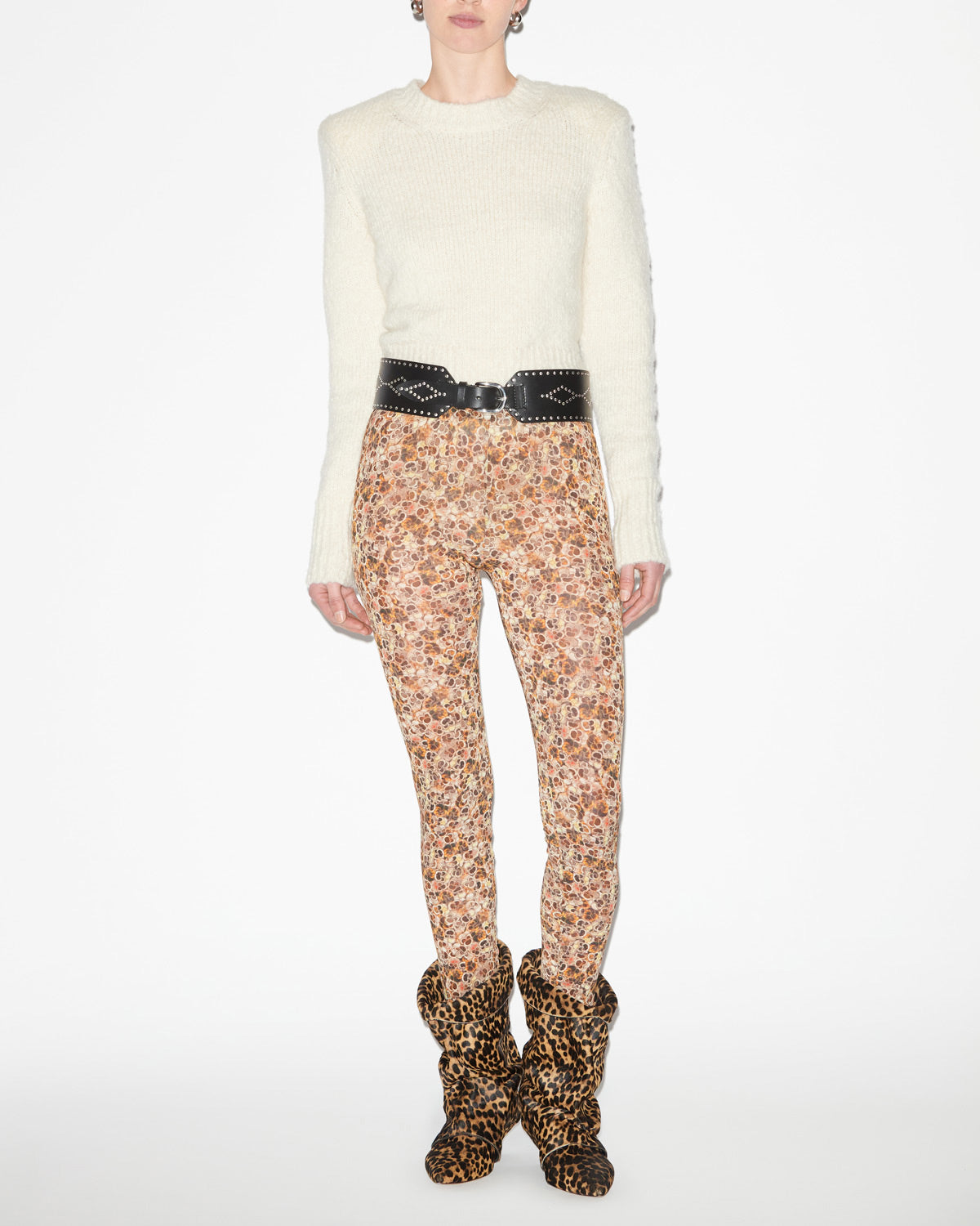 Leggings joshua in jersey stampato - Cinnamon - Woman - 1