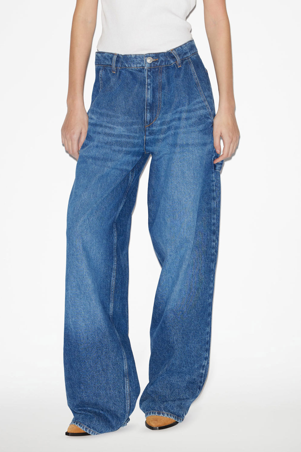 Jean ample en denim solene - Bleu - Woman - 4