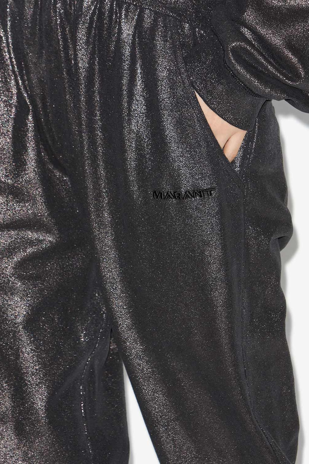 Pantalon prunelia décontracté métallisé - Noir métallique - Woman - 3