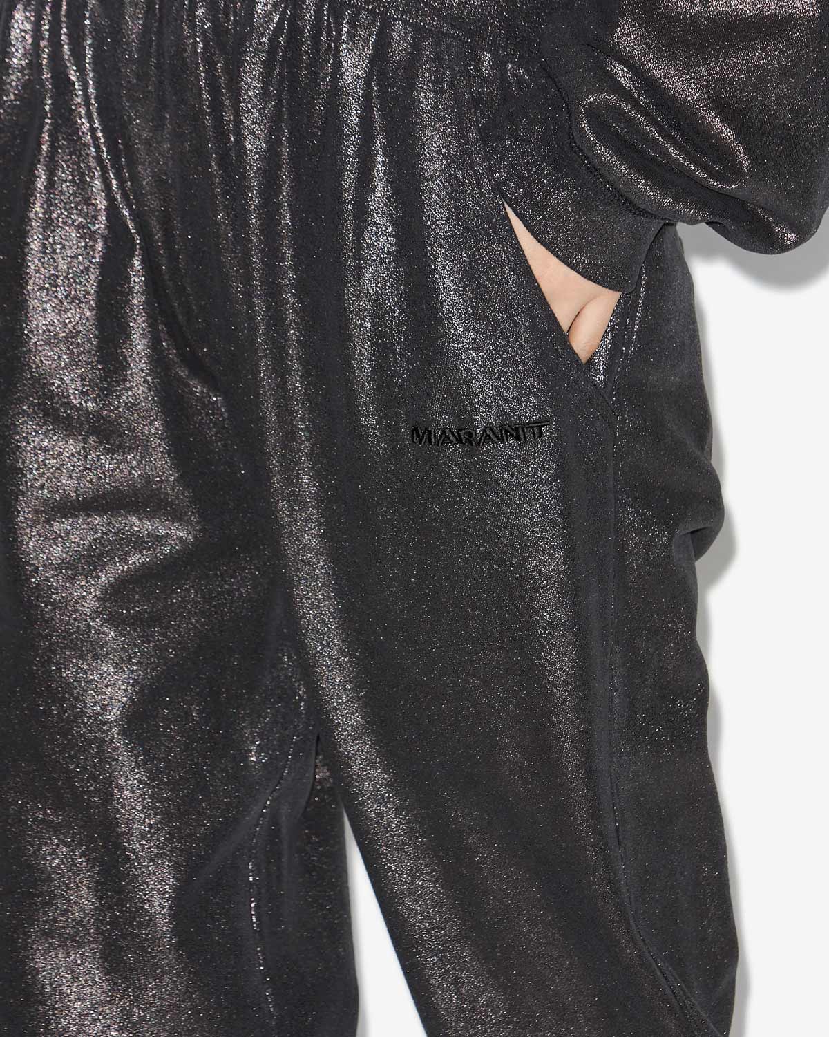 Prunelia casual metallic pants - Metallic black - Woman - 2