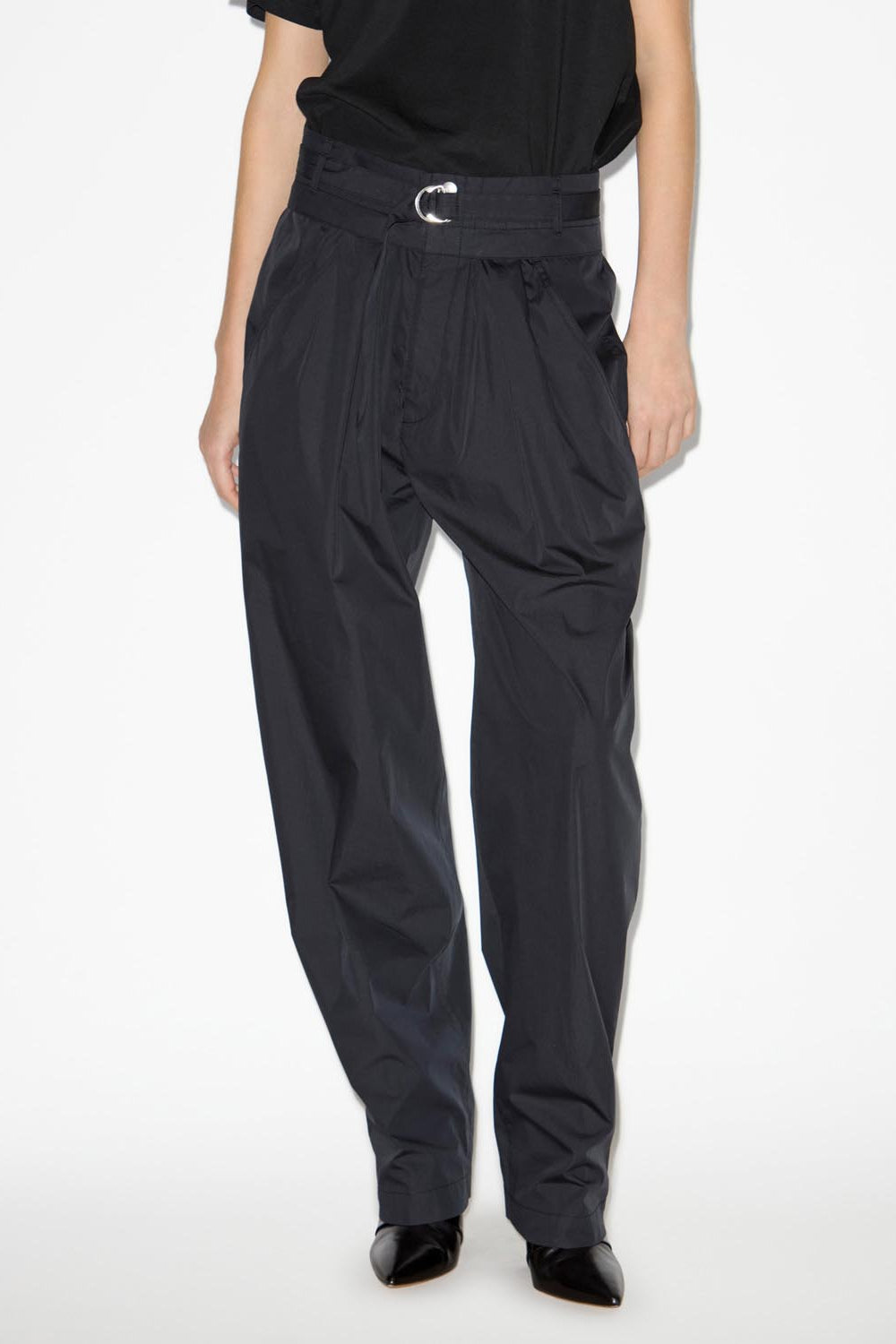 Pantalon inspiration baroudeur en coton mélangé uni celiana - Noir délavé - Woman - 4