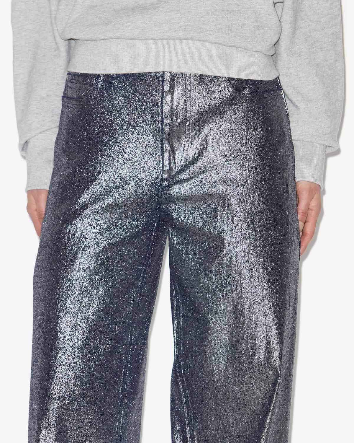 Jeans cover aus denim im metallic-look - Silber - Woman - 2