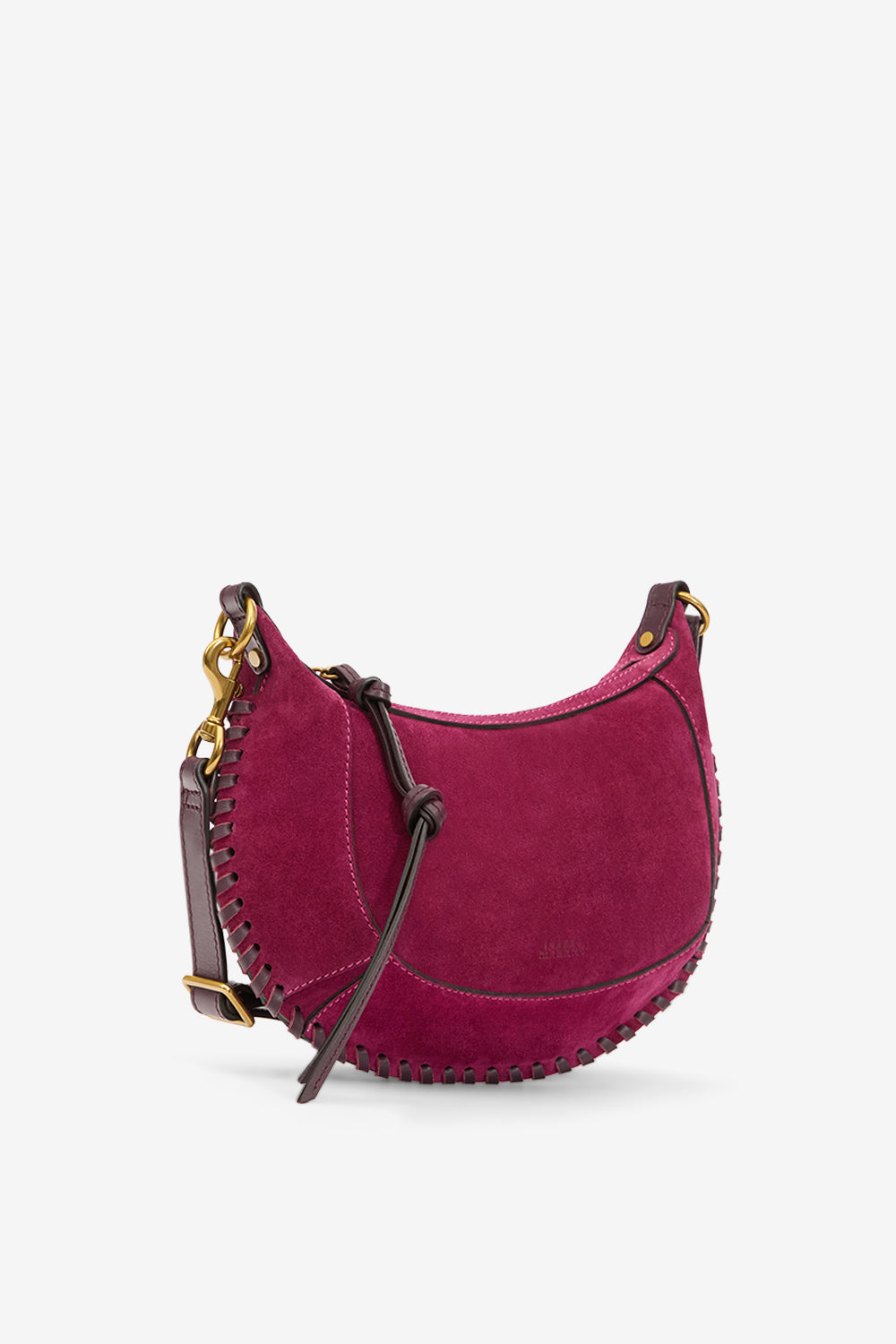 Schultertasche oskan moon aus geflochtenem velours-kalbsleder - Plum - Woman - 5