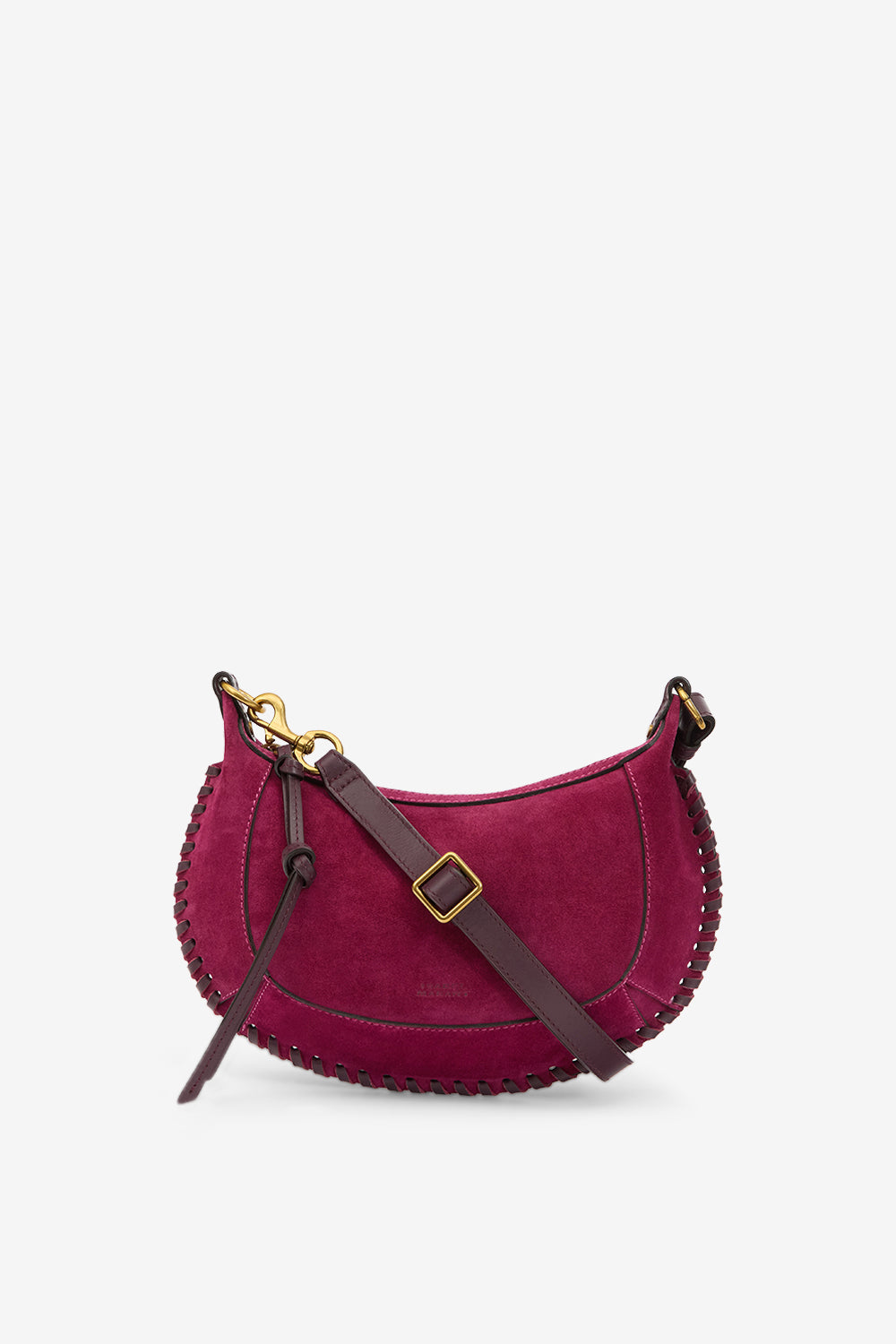 Schultertasche oskan moon aus geflochtenem velours-kalbsleder - Plum - Woman - 1