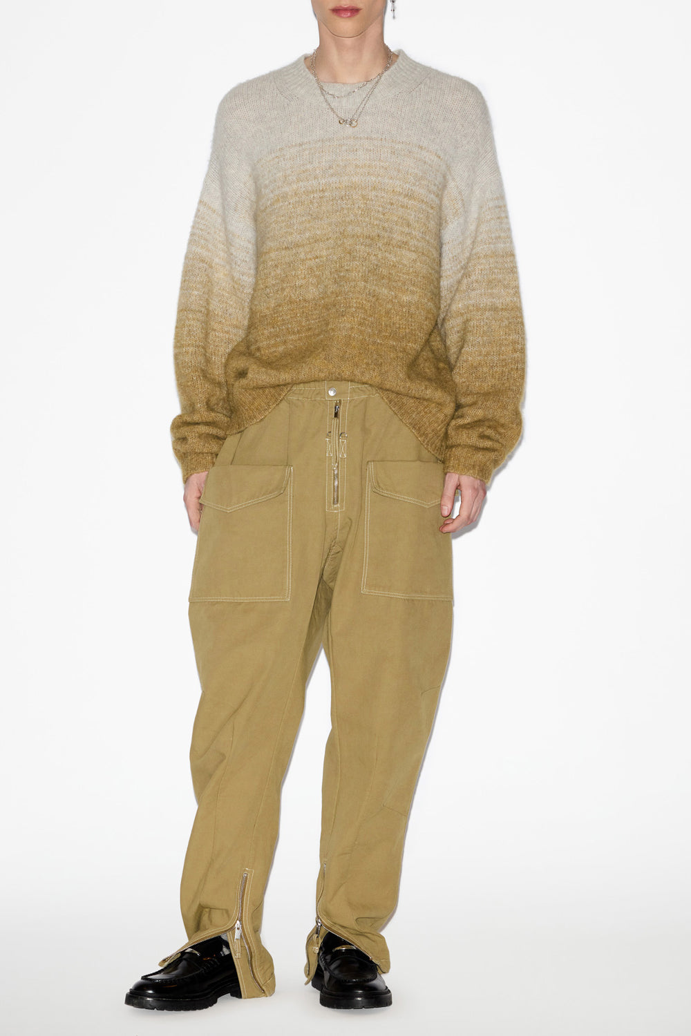 드뤼셀(drussellh) 그라데이션 알파카 니트 스웨터 - Honey - Man - 2