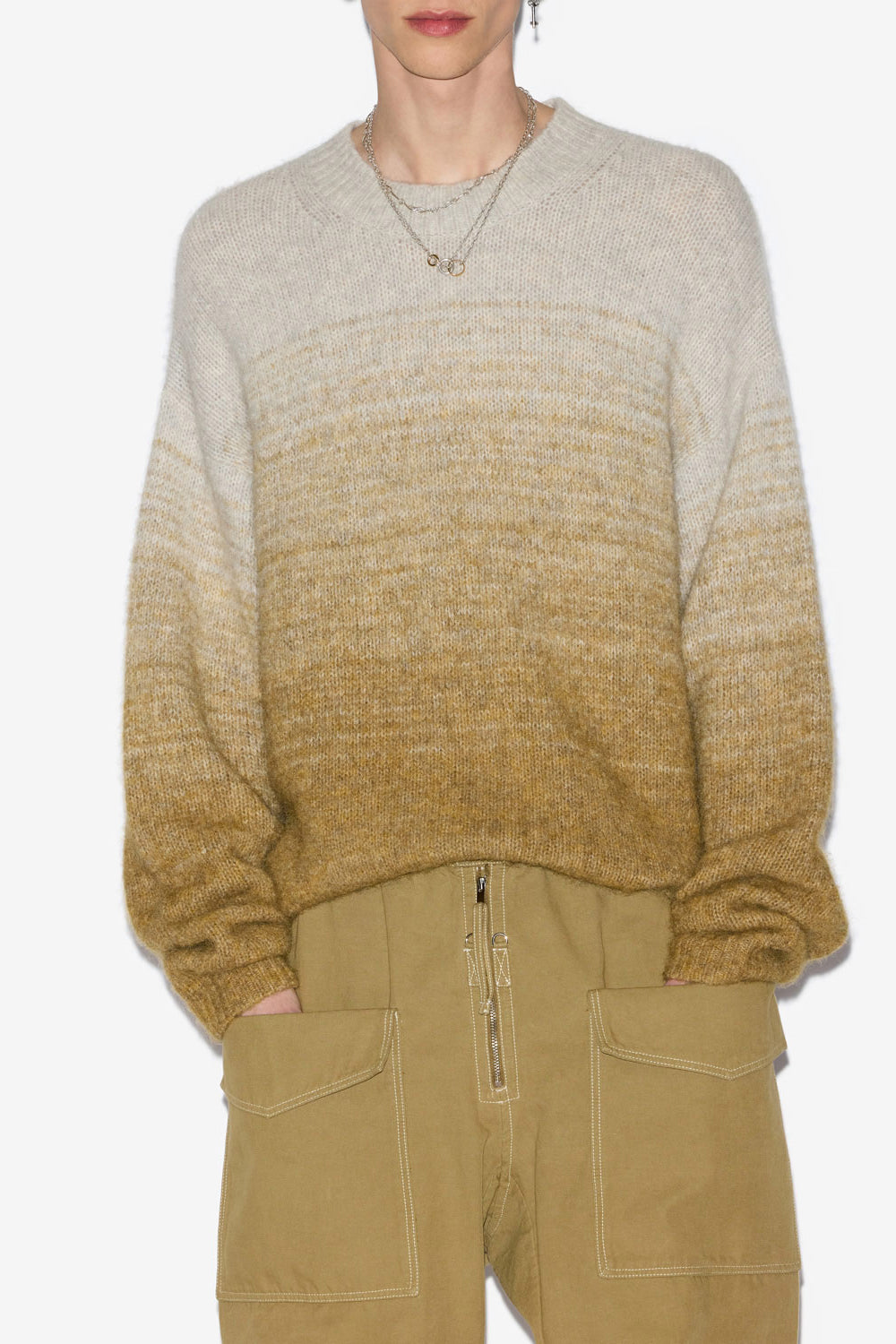 드뤼셀(drussellh) 그라데이션 알파카 니트 스웨터 - Honey - Man - 4