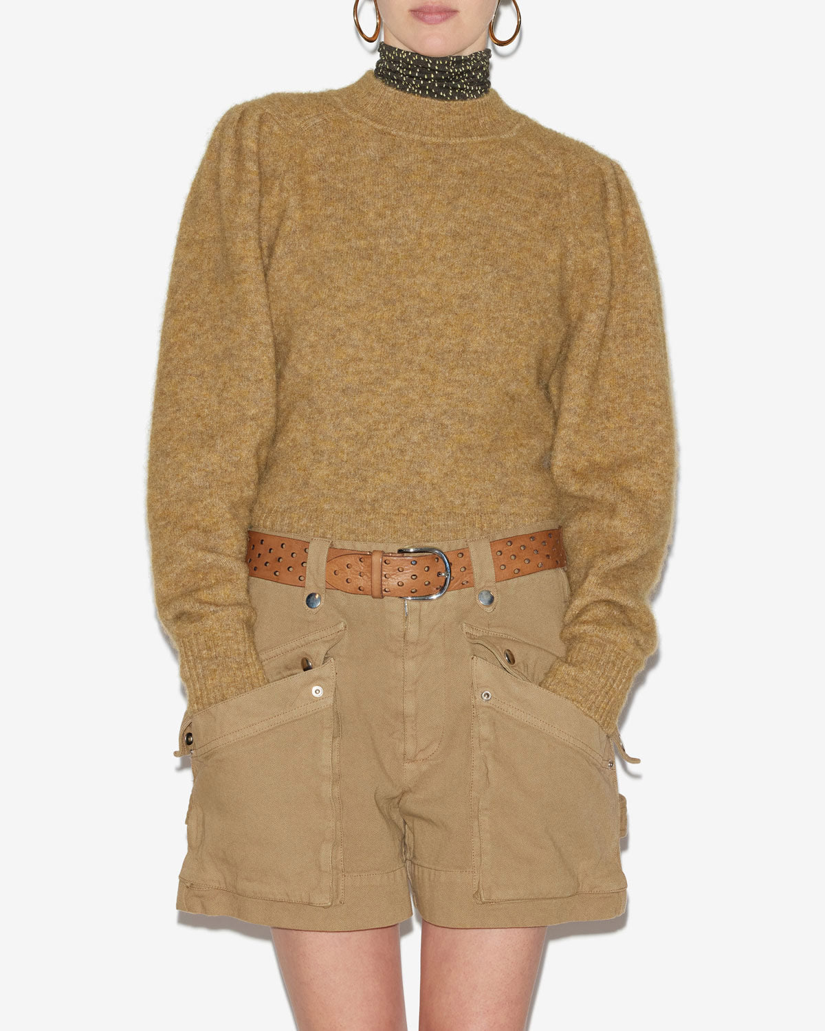 Pull onnie en maille alpaga unie  - Honey - Woman - 3