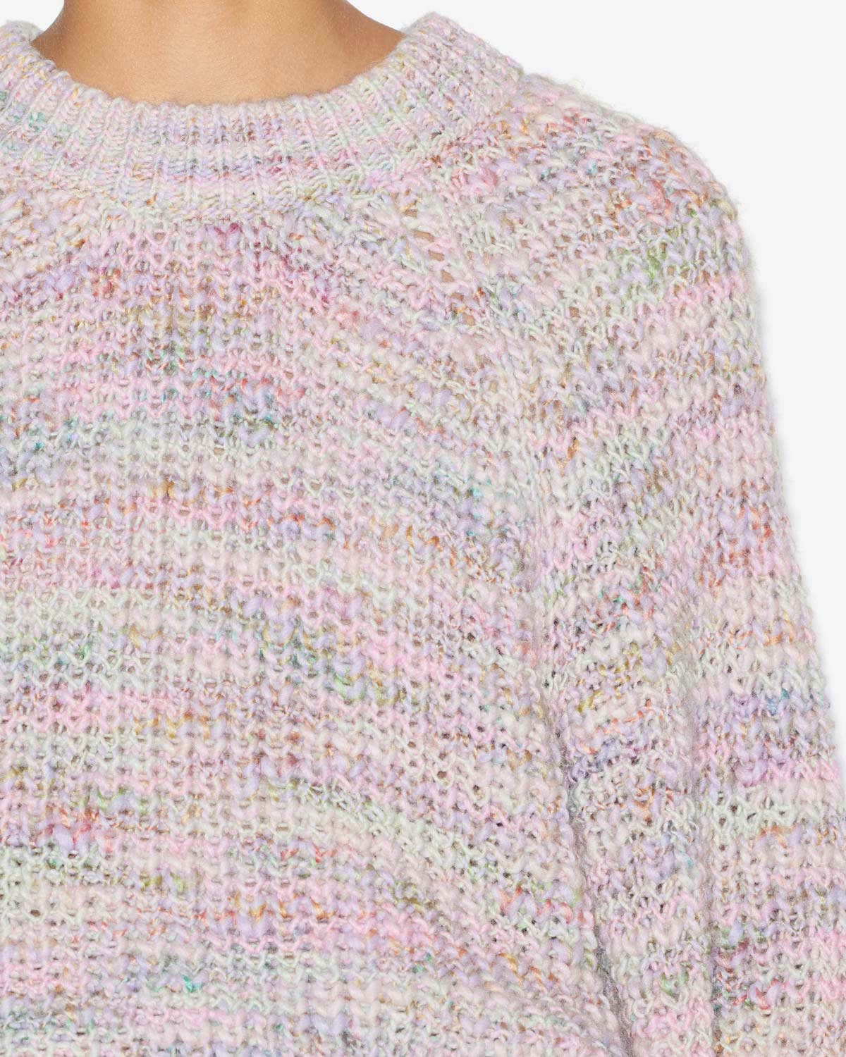 Romine sweater in multicolored mouliné knit - Pink - Woman - 2