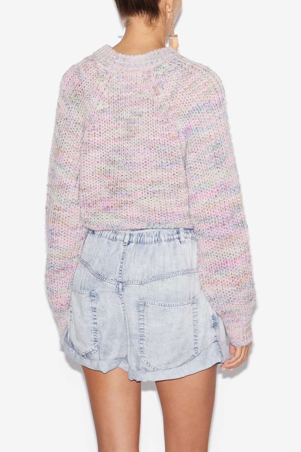 Romine sweater in multicolored mouliné knit - Pink - Woman - 5