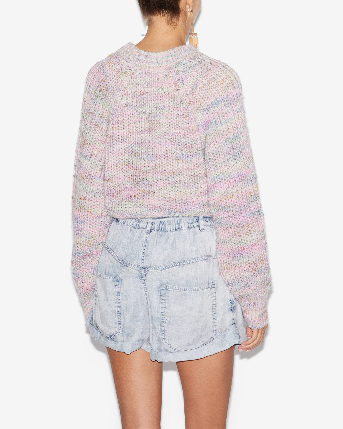 Romine sweater in multicolored mouliné knit - Pink - Woman - 4