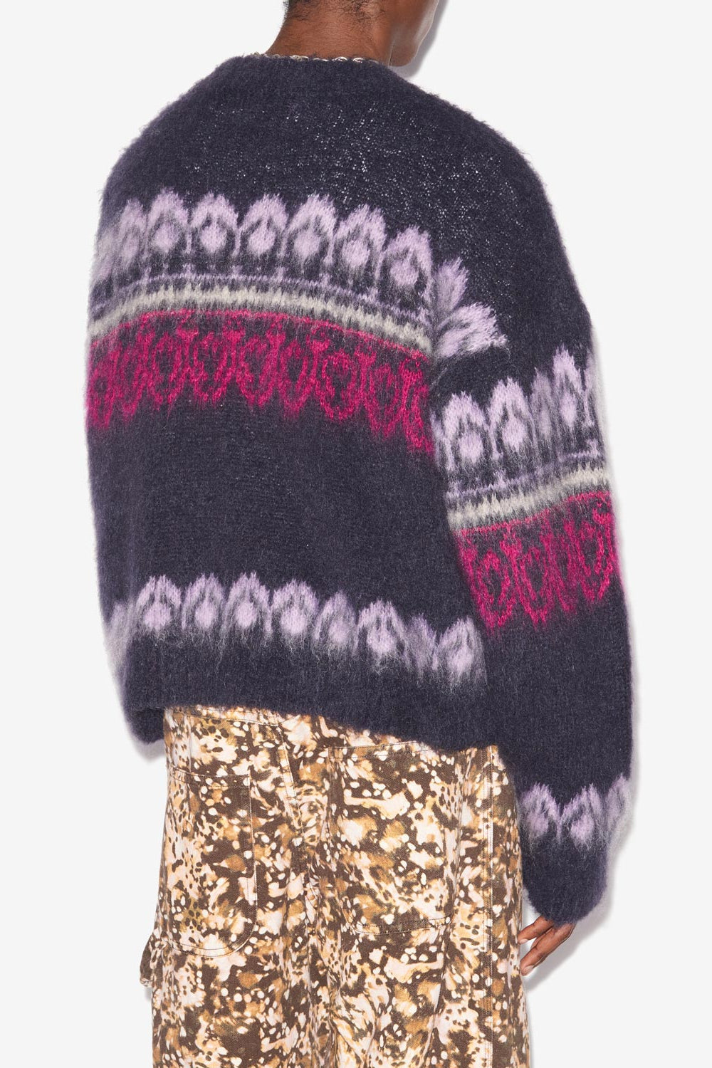 뒬리(dullyh) 아티 패턴 모헤어 스웨터 - Midnight - Man - 5