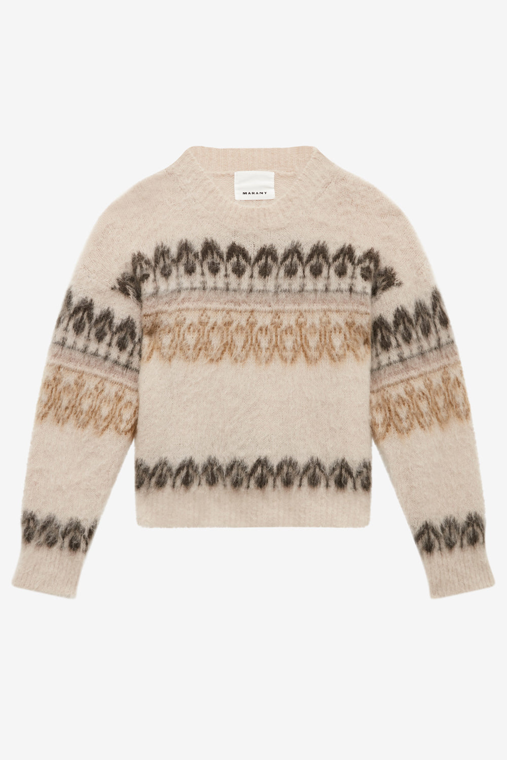 뒬리(dullyh) 아티 패턴 모헤어 스웨터 - 카키색 옷감 - Man - 1