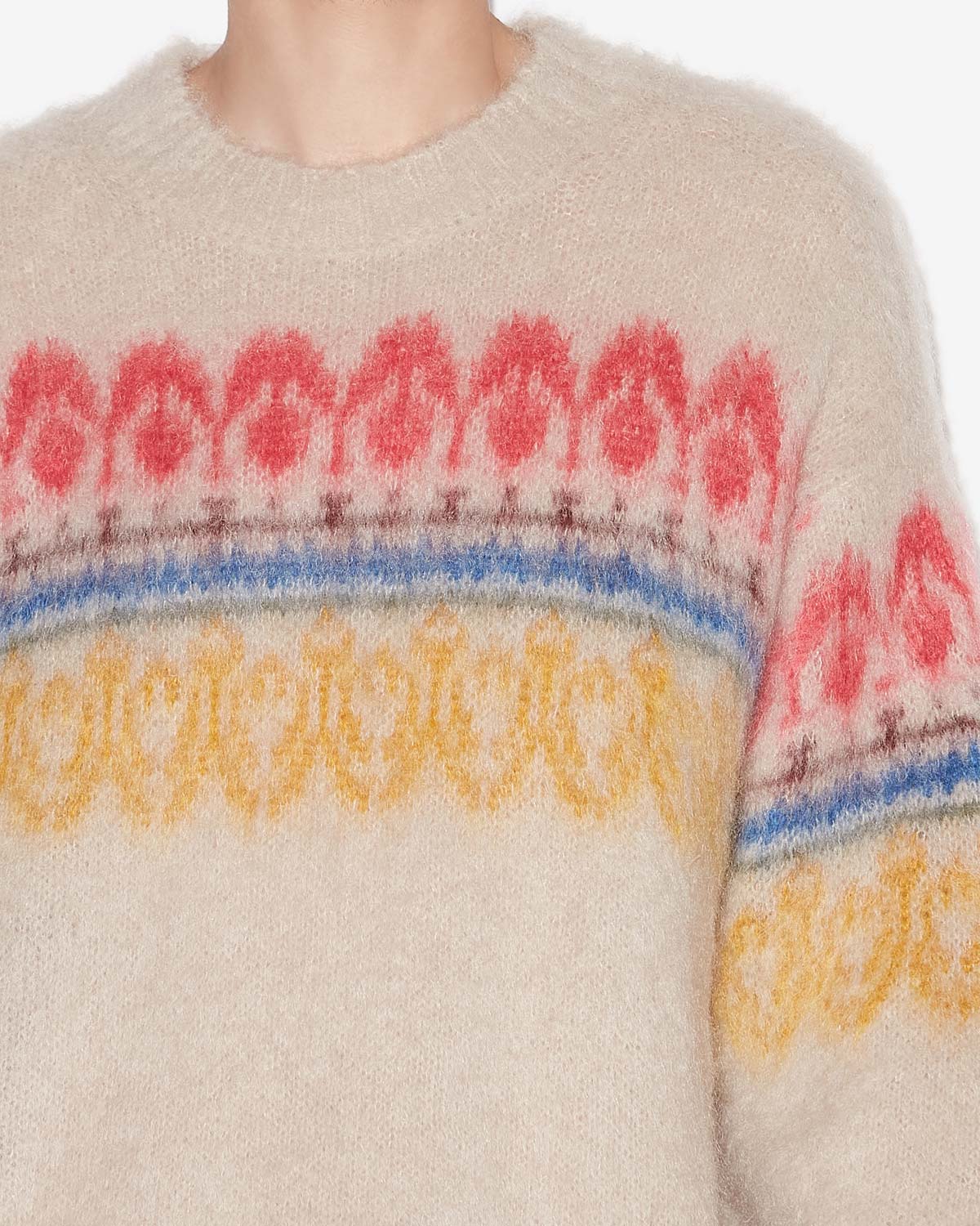 뒬리(dully) 아티 패턴 모헤어 스웨터 - 여러 가지 빛깔의 - Man - 2