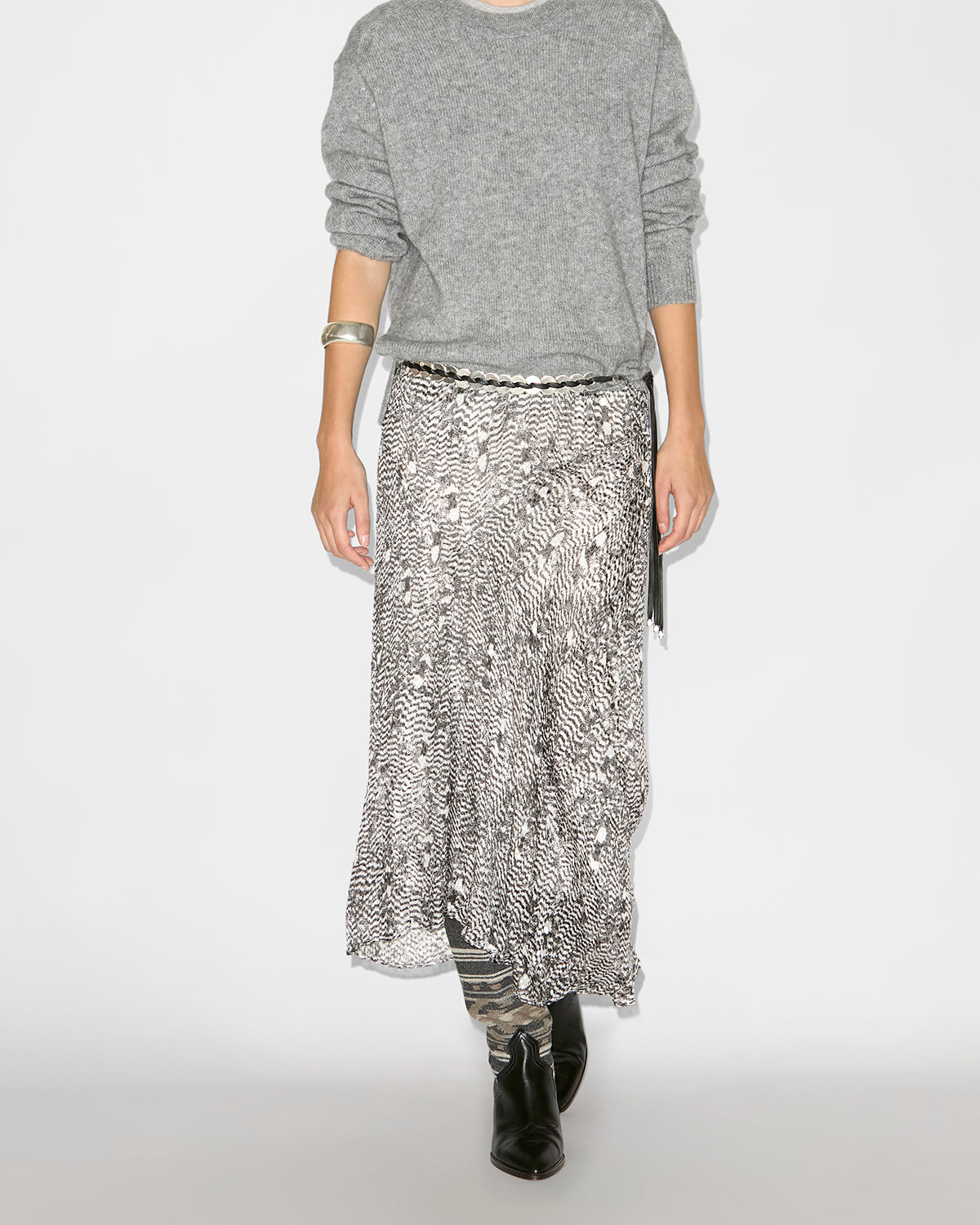 Lylia cashmere and alpaca knit sweater - Gray - Woman - 1