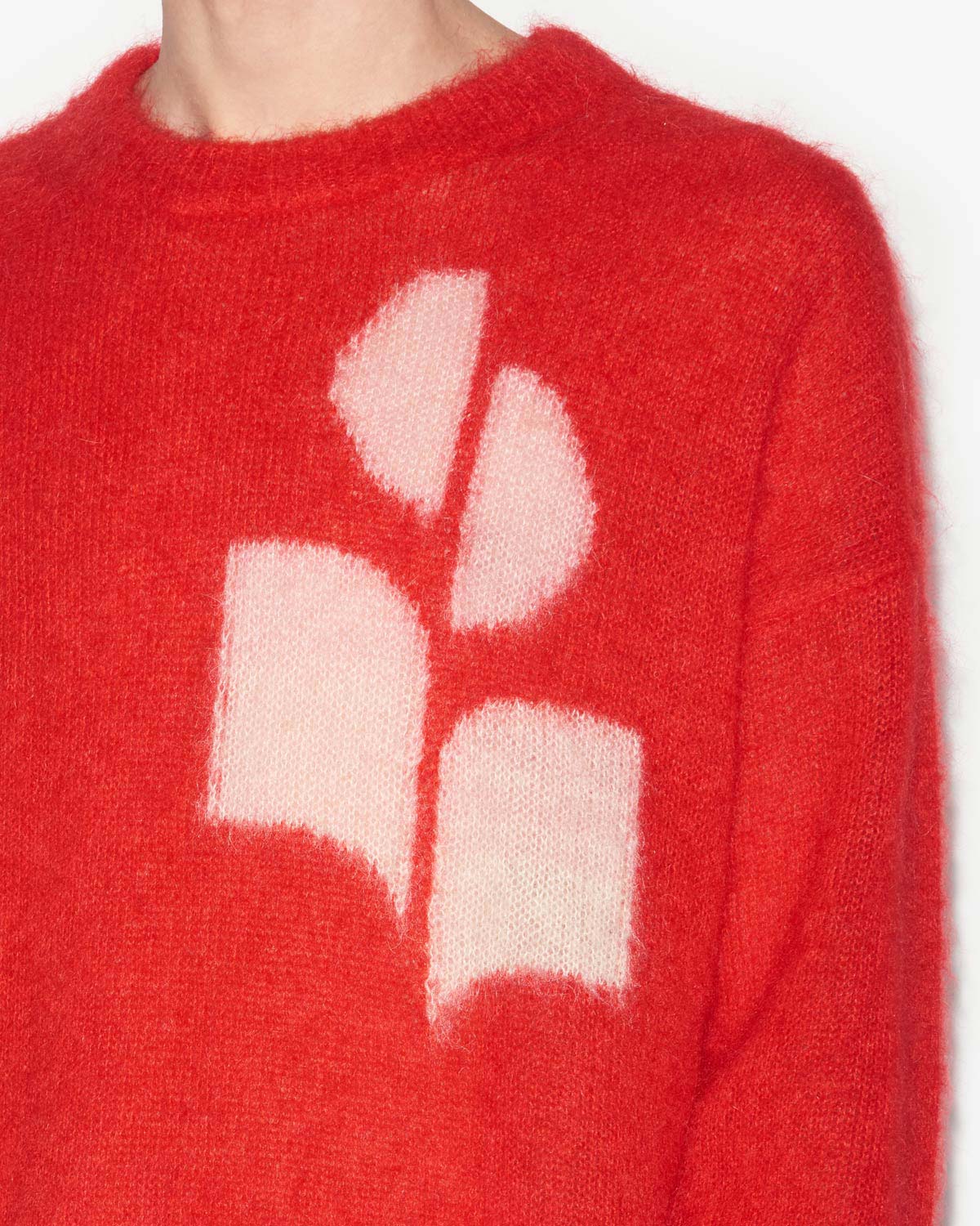 Jersey drany de mohair con logotipo - Rojo - Man - 2