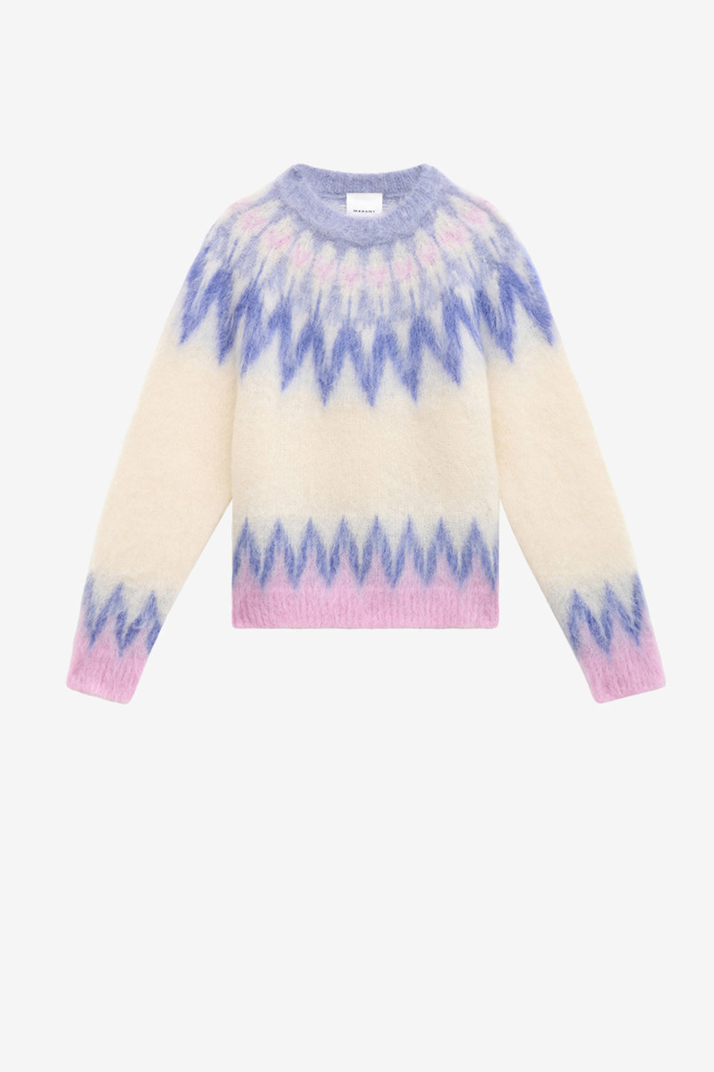 Nicolas mohair fair isle pattern sweater - Blue - Man - 1