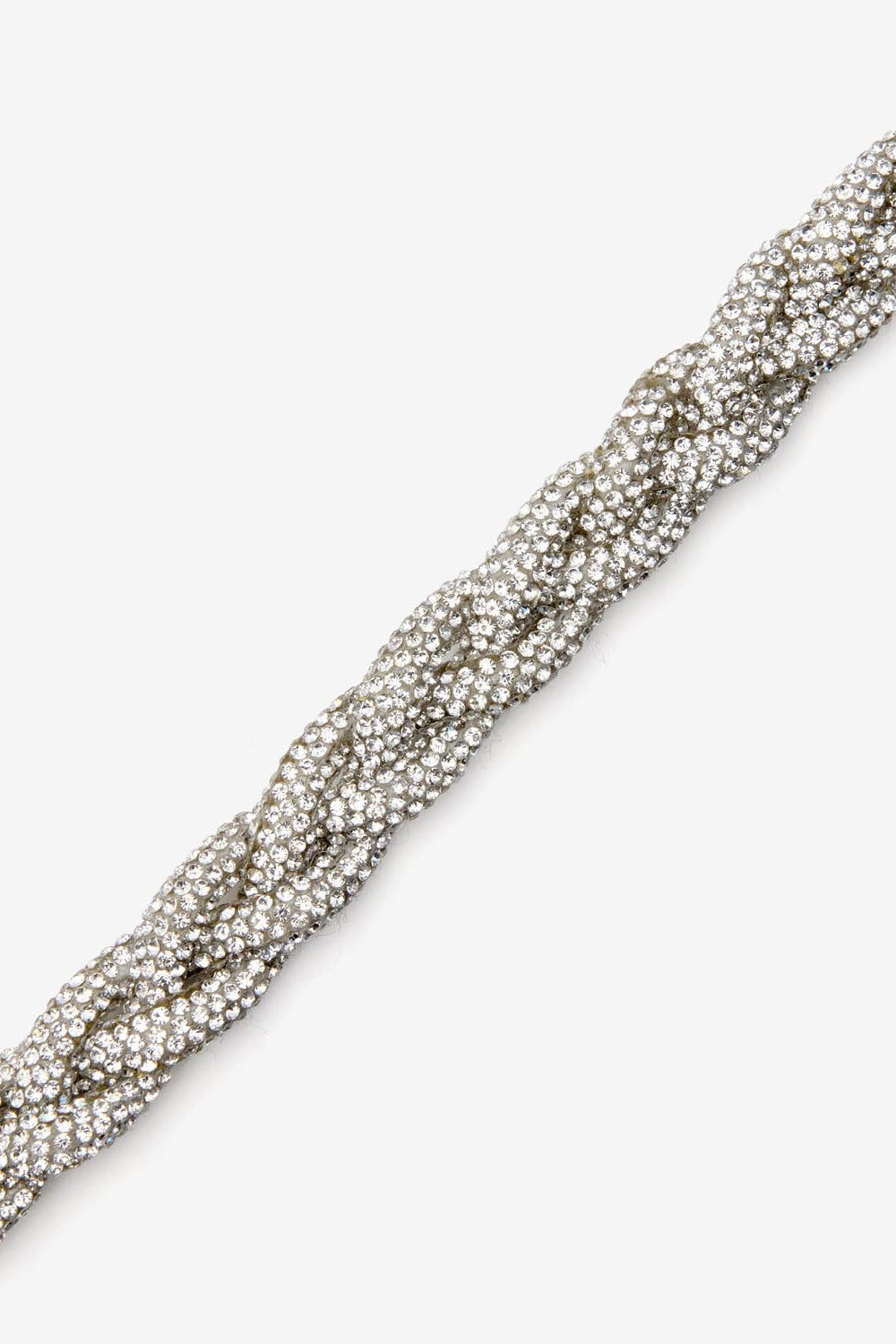 Girocollo a treccia con strass yua - Argento - Woman - 3