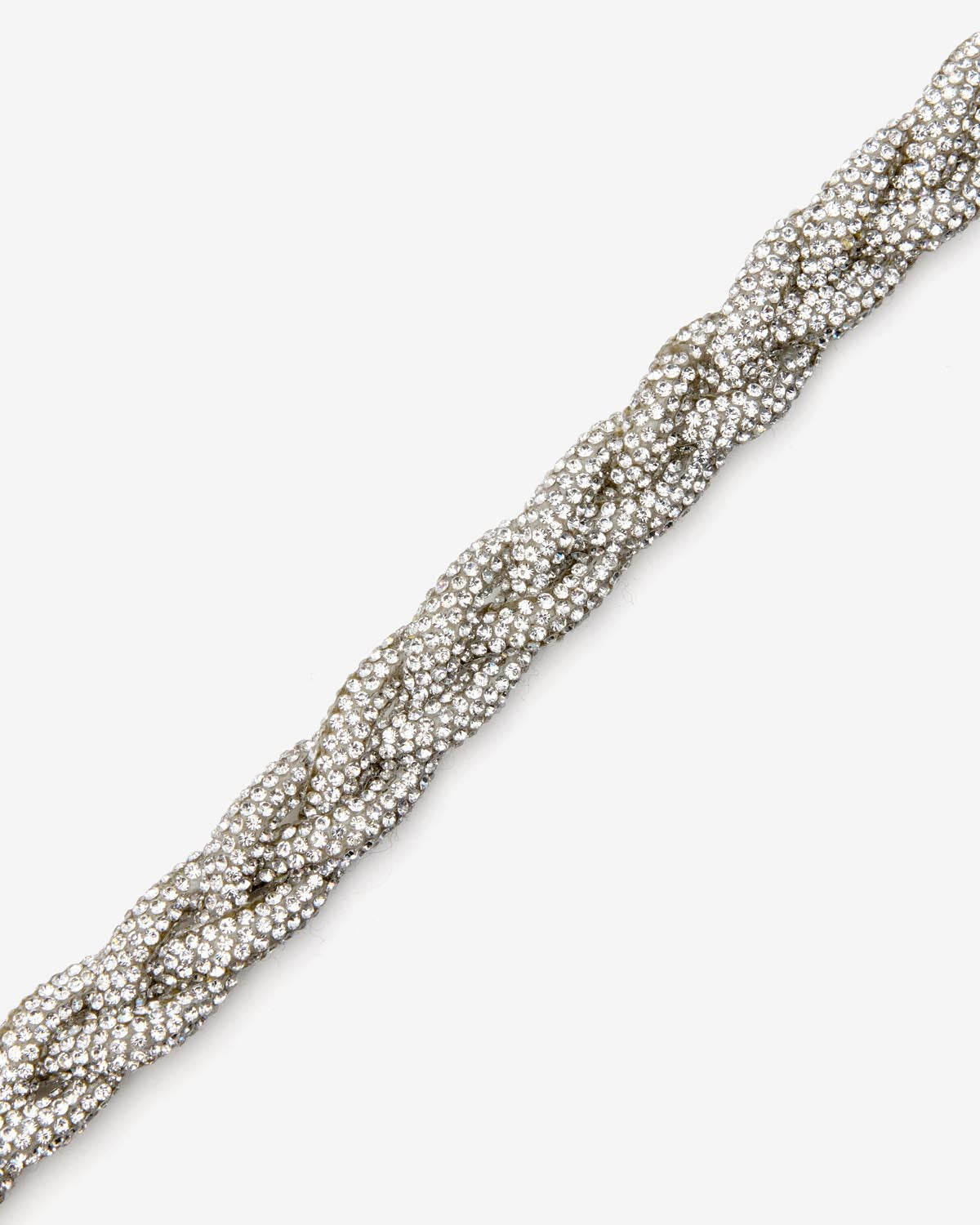 Flecht-choker yua aus strass - Silber - Woman - 3