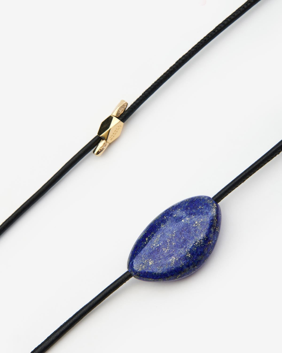 Girocollo in pelle e perla on the rocks - Blu navy - Woman - 3