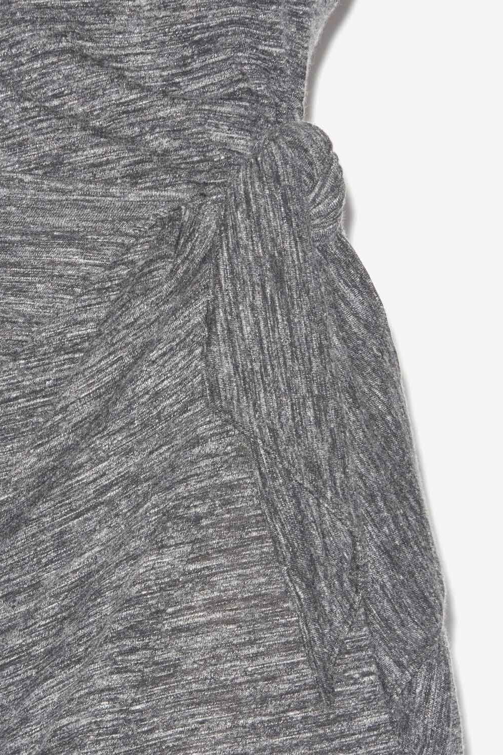 Lisy draped dress in plain-colored jersey - Anthracite - Woman - 3