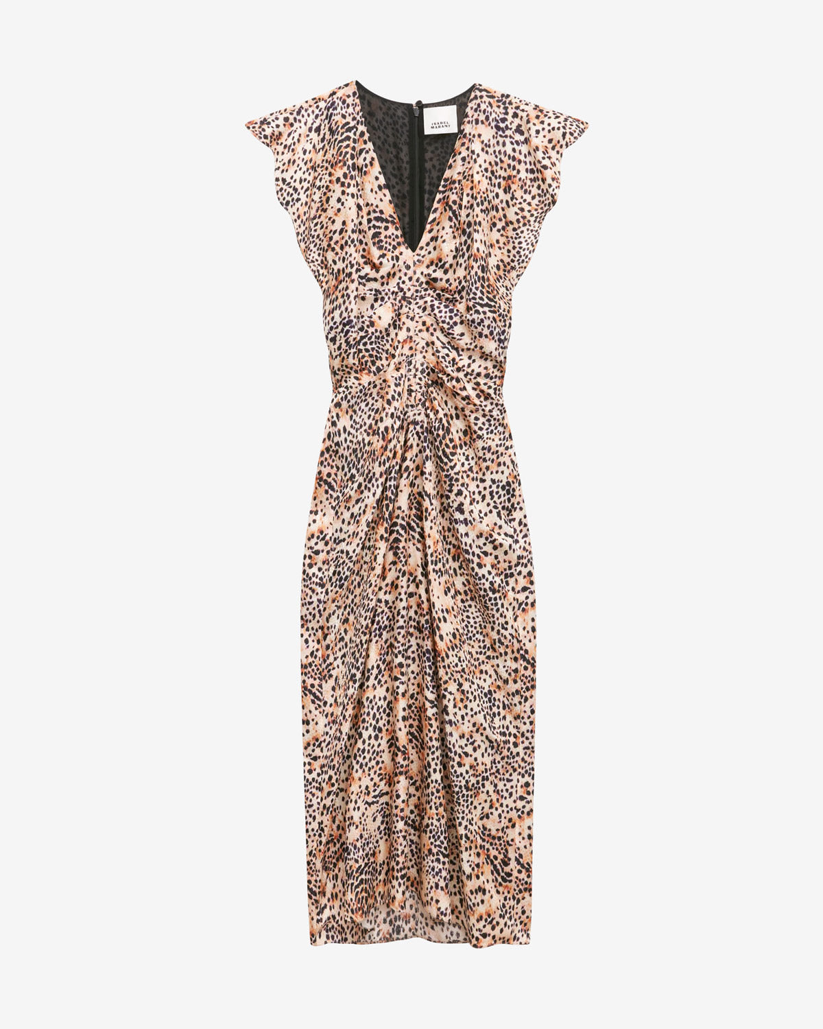 Abito lindsay midi stampato con arricciature - Naturale - Woman - 4