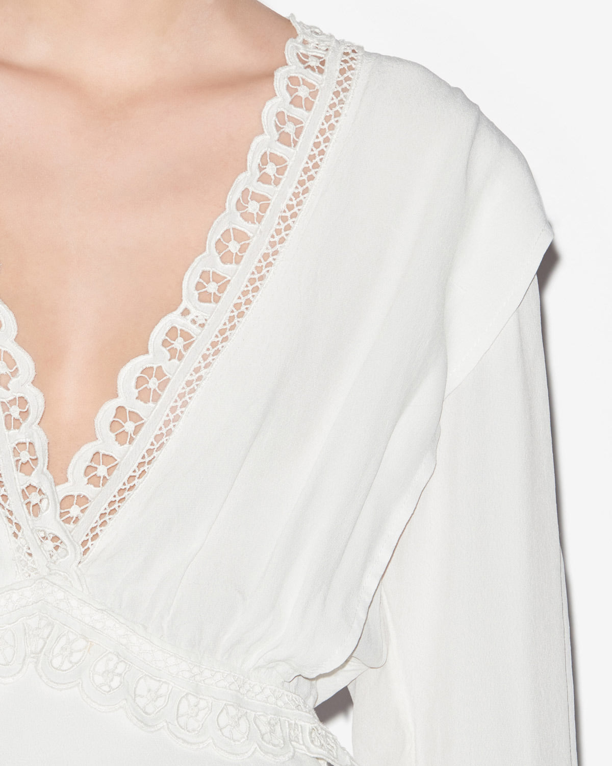 Felie short dress with english embroidery - White - Woman - 2