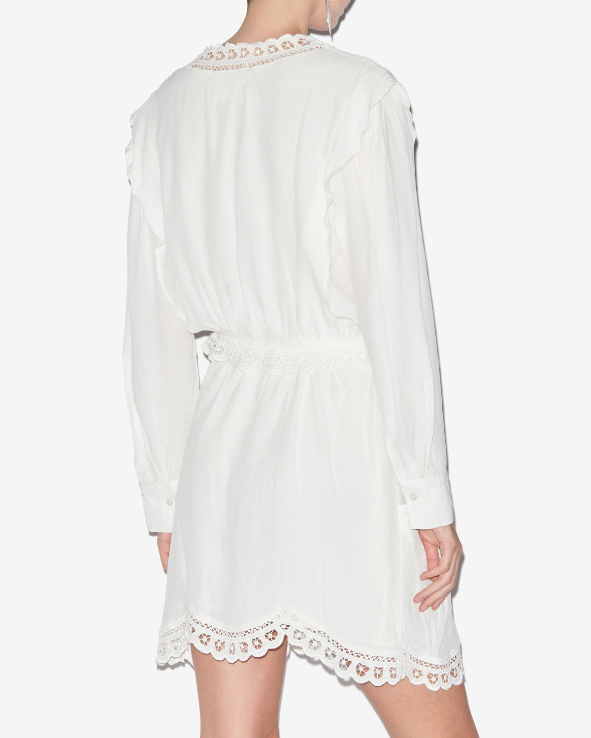 Felie short dress with english embroidery - White - Woman - 4