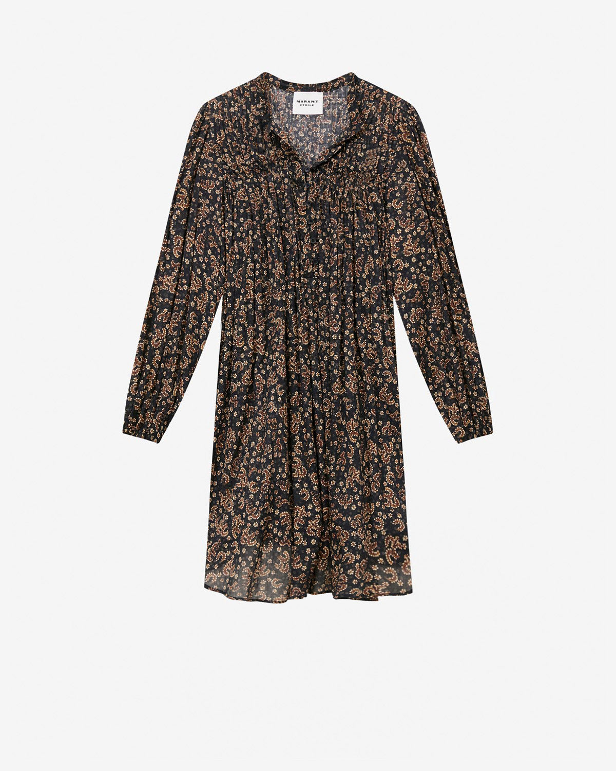 Danael プリント コットンボイル スモックドレス - Black-ochre - Woman - 5