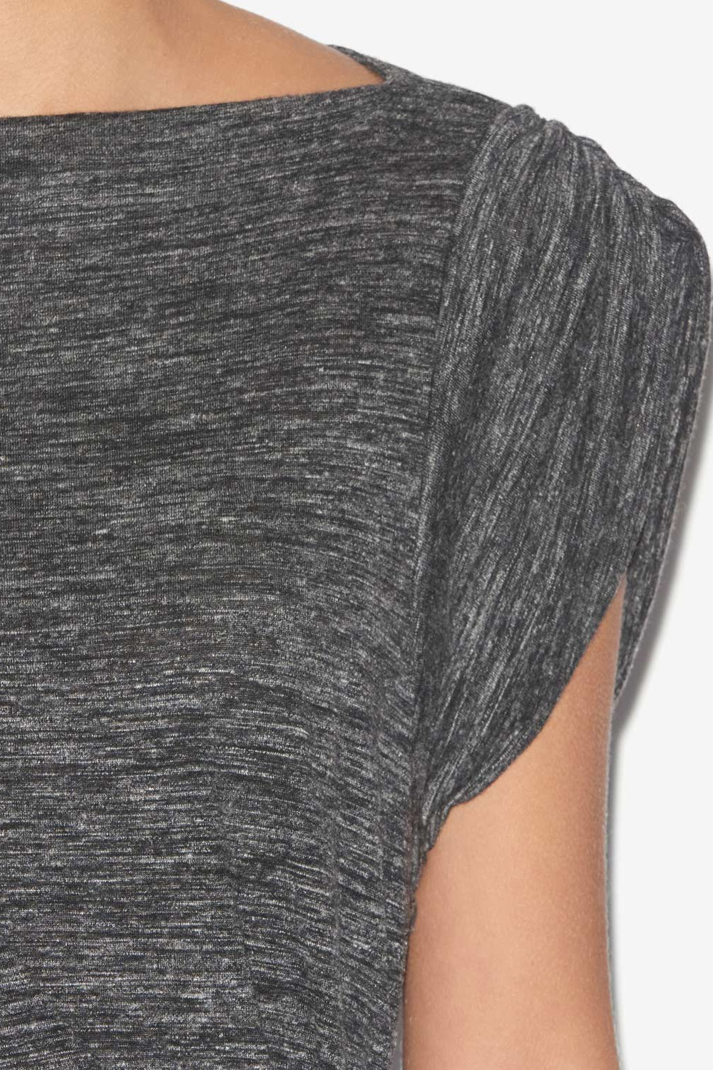 Abito a t-shirt isabella midi in jersey arricciato - Anthracite - Woman - 3