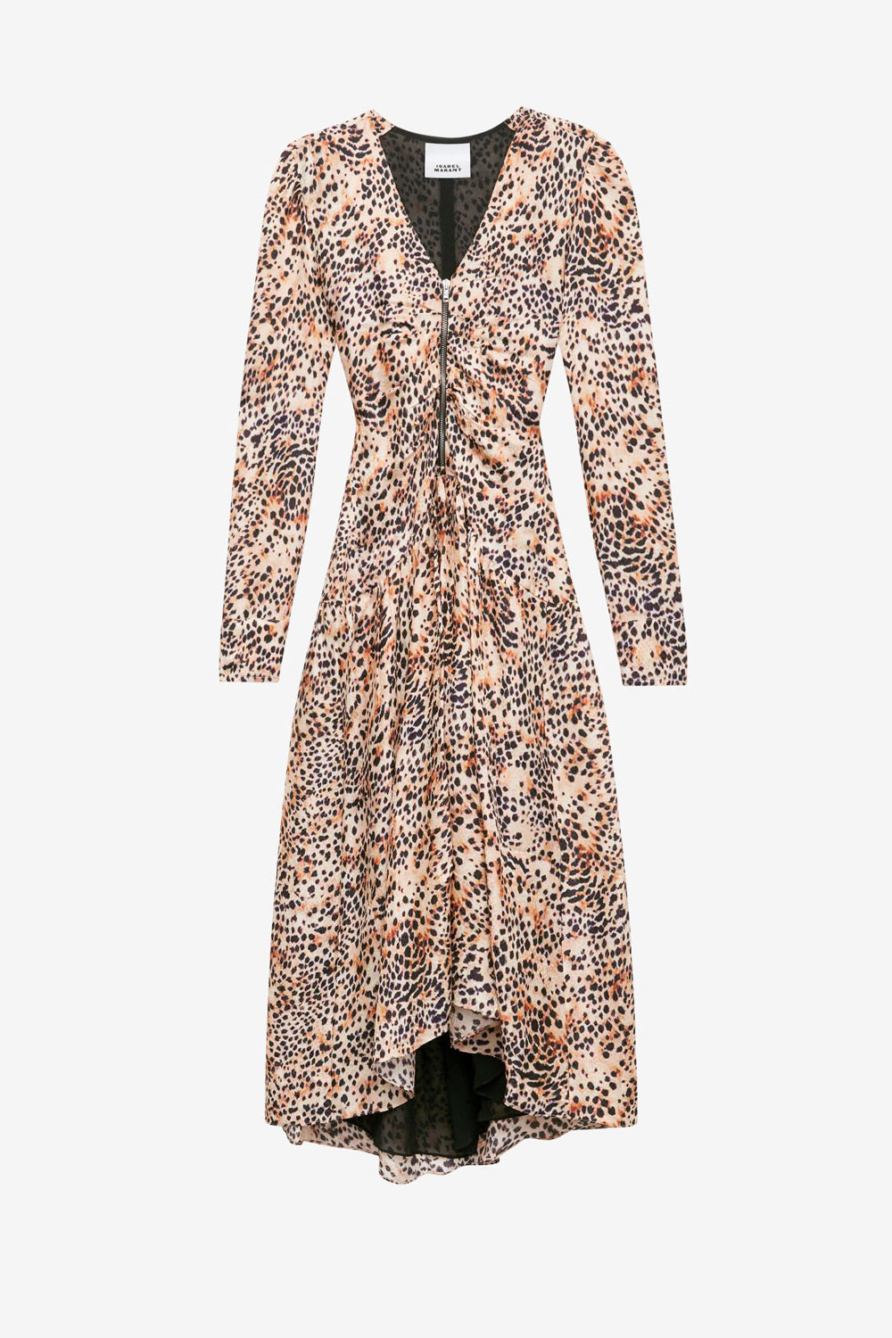 Abito magaly midi arricciato in misto seta - Naturale - Woman - 1