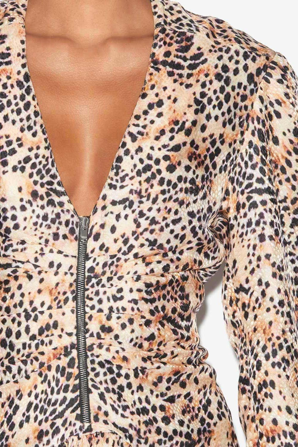 Abito magaly midi arricciato in misto seta - Naturale - Woman - 3