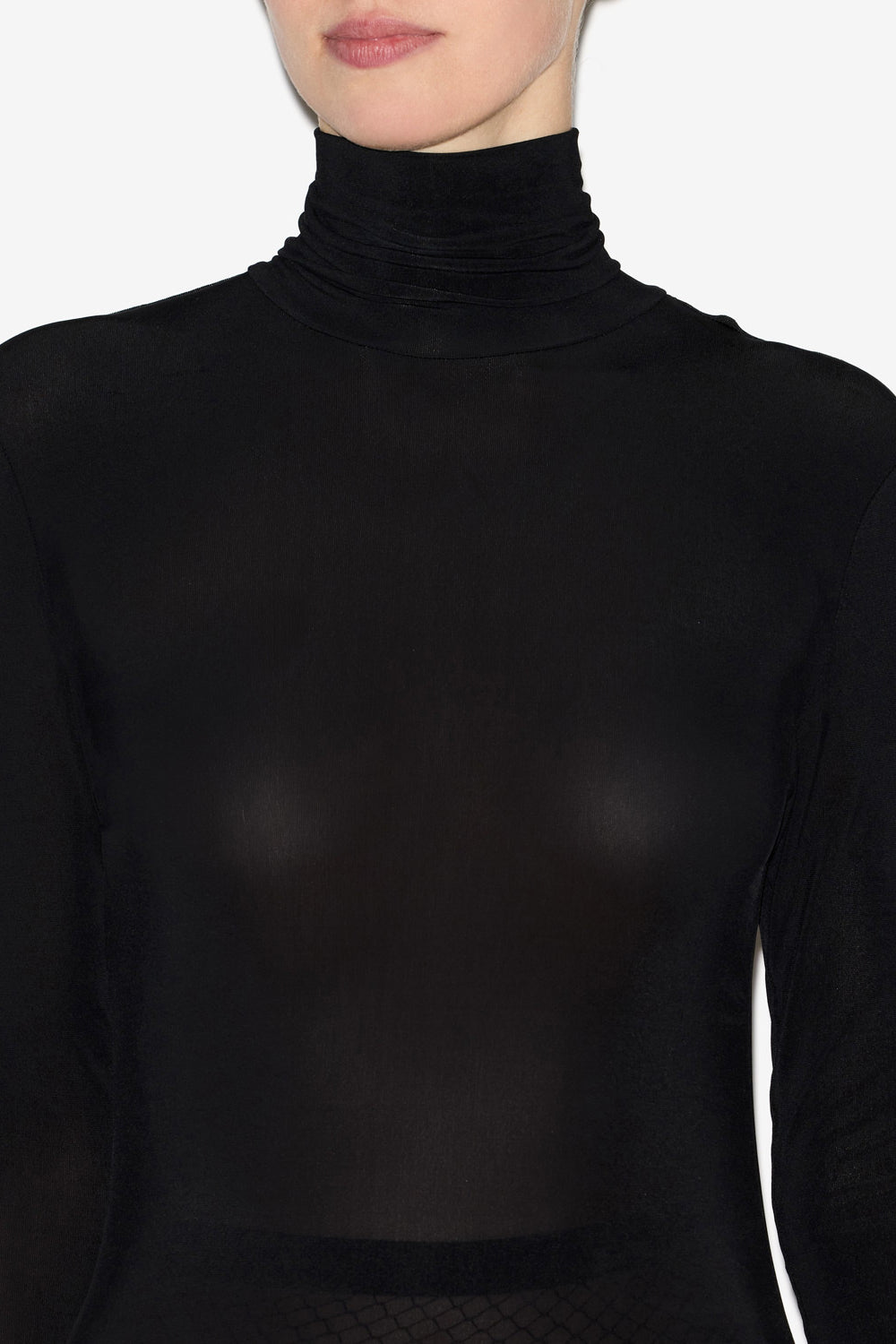 Abito vanessa in jersey tinta unita dolcevita - Nero - Woman - 3