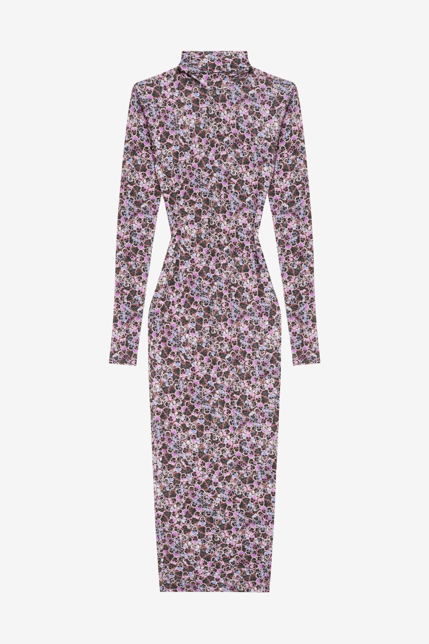 Abito vanessa in jersey stampato dolcevita - Viola - Woman - 1