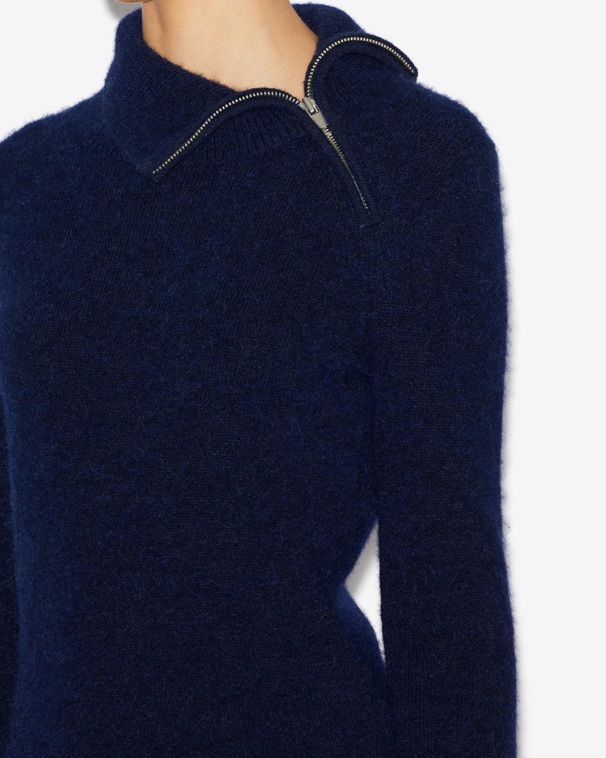 Ohara short alpaca sweater dress - Midnight - Woman - 2