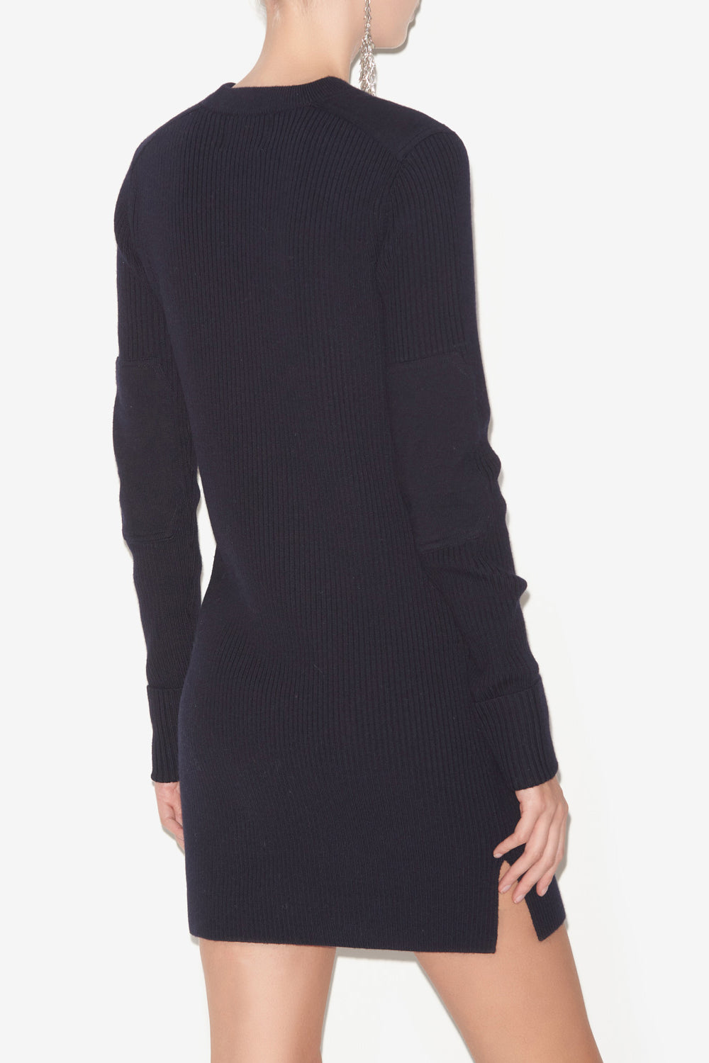 Garner short sweater dress in merinos wool - Midnight - Woman - 5