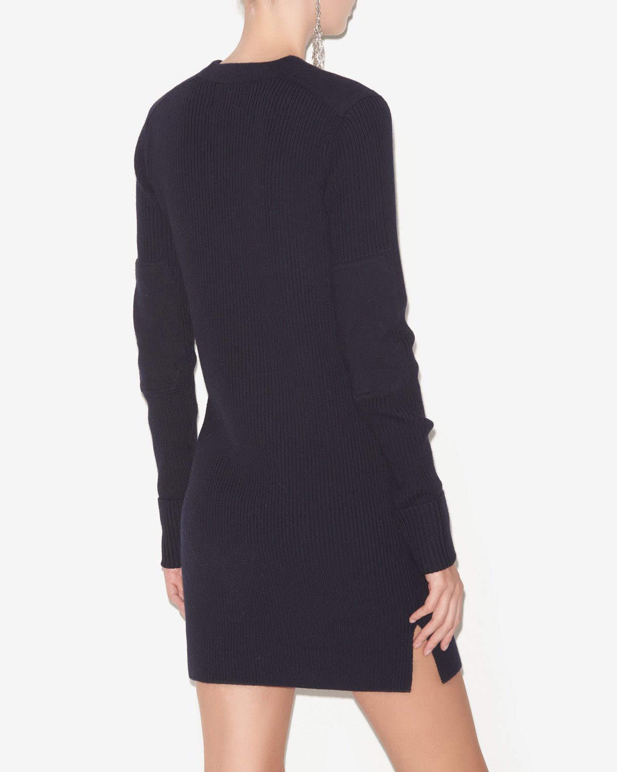 Garner short sweater dress in merinos wool - Midnight - Woman - 4