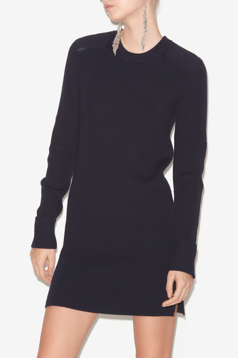 Garner short sweater dress in merinos wool - Midnight - Woman - 4