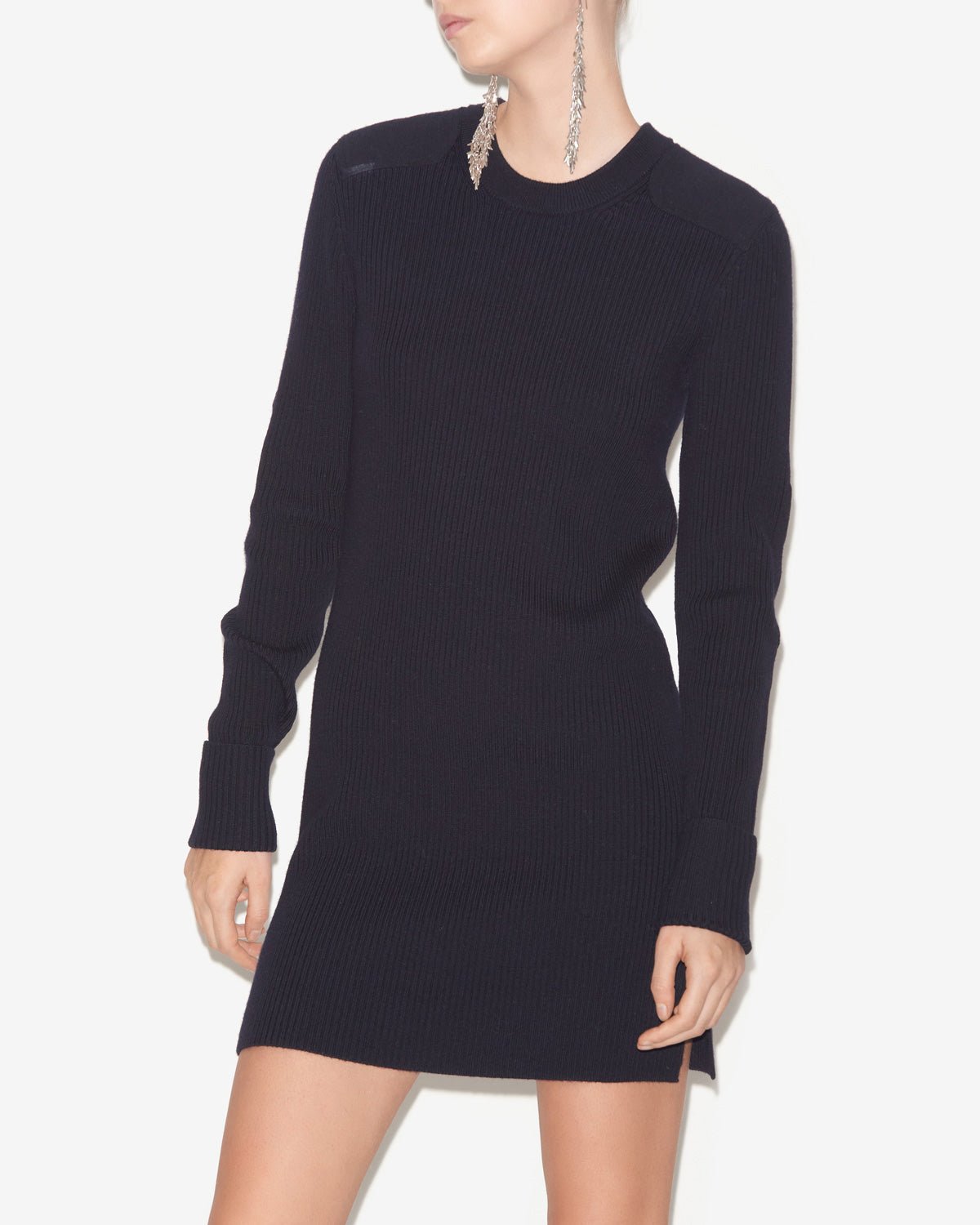 Garner short sweater dress in merinos wool - Midnight - Woman - 3