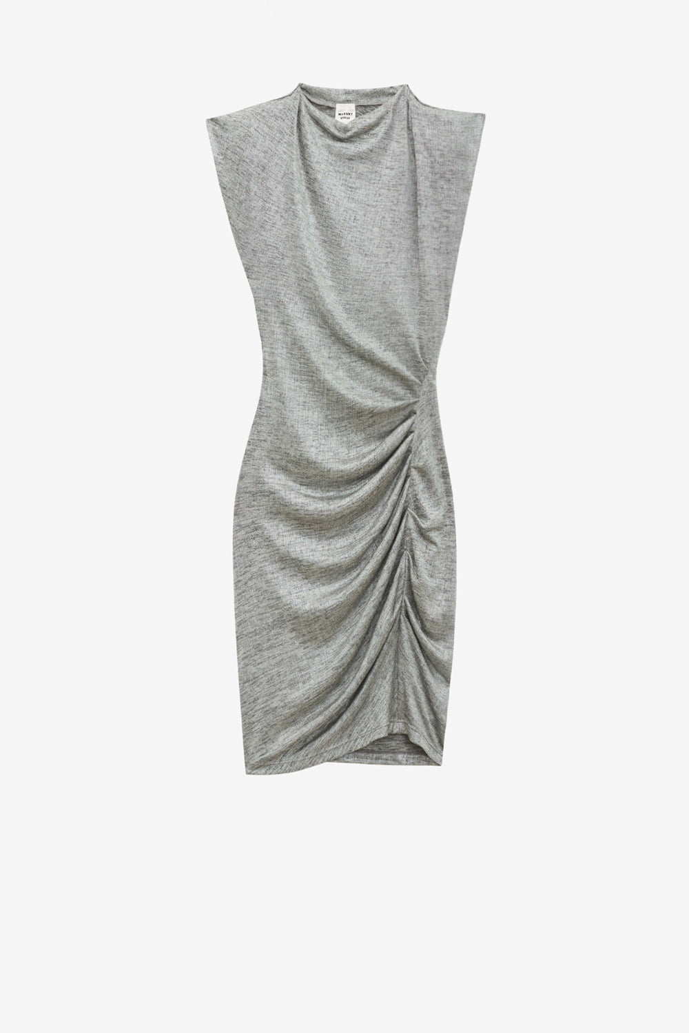 Robe courte nadilia en jersey métallisé - Gris-argenté - Woman - 1