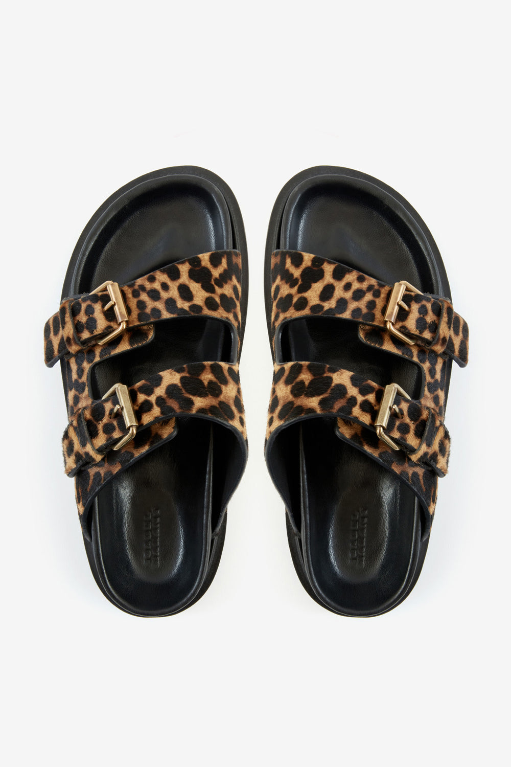레냐(lennya) 가죽 프린트 플랫 샌들 - Leopard - Woman - 4