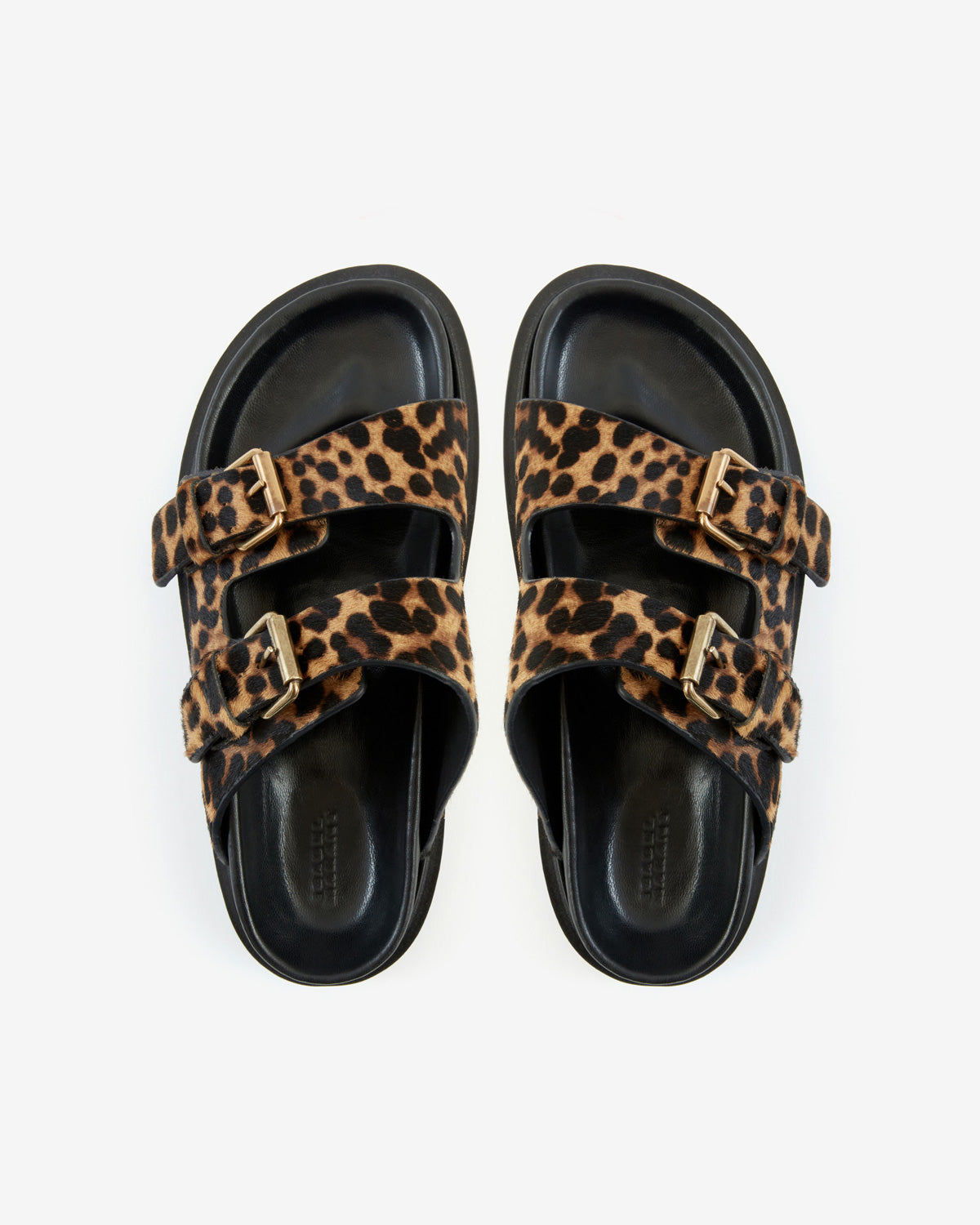 Sandalias planas de piel estampada lennya - Leopard - Woman - 4
